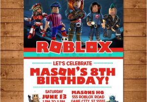 Roblox Party Invitation Template Roblox Birthday Invitation Chalkboard Roblox Invite Roblox