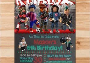 Roblox Party Invitation Template Roblox Birthday Invite Chalkboard Roblox Invitation