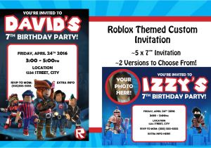 Roblox Party Invitation Template Roblox themed Digital Birthday Invitation