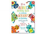 Robot Birthday Invitation Template Fun Robot Birthday Invitation Printable Birthday Invitation