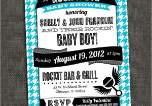 Rock A bye Baby Shower Invitations Rock A bye Baby Shower Couples Shower by Michelepurnerdesigns