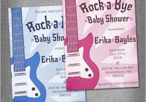 Rock A bye Baby Shower Invitations Rock A bye Baby Shower Invitation by Puddledesign On Etsy
