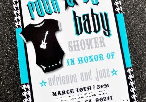 Rock and Roll Baby Shower Invitations Rock A bye Baby Invitation Printable