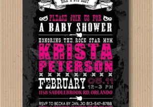 Rock and Roll Baby Shower Invitations Rock N Roll Baby Shower Invitation I Customize by