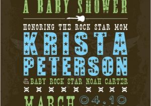 Rock and Roll Baby Shower Invitations Rock N Roll Baby Shower Invitation Printable File