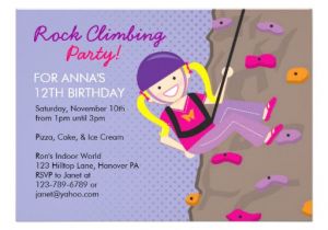Rock Climbing Party Invitation Template Free Rock Climbing Birthday Party Invitations 5 Quot X 7