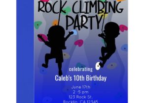 Rock Climbing Party Invitation Template Free Rock Climbing Party Birthday Invitations Zazzle Com