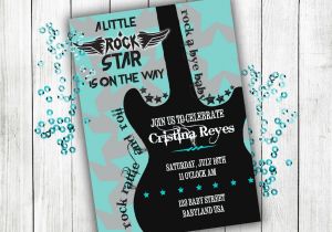 Rock N Roll Baby Shower Invitations Baby Shower Invitation Rock N Roll Baby Shower Boy Baby