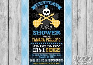 Rock N Roll Baby Shower Invitations Rock N Roll Baby Shower Invitation Utopia Printables