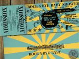 Rock N Roll Baby Shower Invitations Rock N Roll Baby Shower Ticket Invitation by Hydraulicgraphix