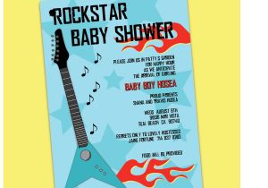 Rock Star Baby Shower Invitations Items Similar to Rock Star Baby Shower Invitation On Etsy