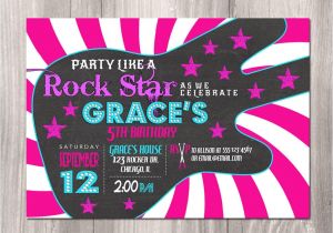 Rock Star Birthday Invitation Templates Birthday Rockstar Invitation Custom Invitation Template