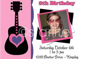 Rock Star Birthday Party Invitation Wording Items Similar to Karaoke Pop Rock Star Birthday Party