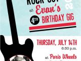 Rock Star Birthday Party Invitation Wording Rock Out Like A Rock Star Birthday Boy Invitation Printable