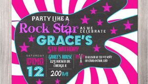 Rock Star Birthday Party Invitation Wording Rock Star Birthday Invitation Girl Rock Star Invitation
