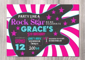 Rock Star Birthday Party Invitation Wording Rock Star Birthday Invitation Girl Rock Star Invitation