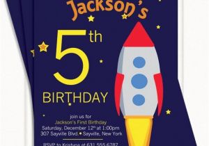 Rocket Ship Birthday Party Invitations Items Similar to Rocket Ship Birthday Invitation On Etsy