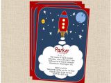Rocket Ship Birthday Party Invitations Rocket Launch Space Ship Children 39 S Party Printable