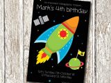 Rocket Ship Birthday Party Invitations Rocket Ship Birthday Invitation Printable and Personalised