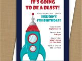 Rocket Ship Birthday Party Invitations Space Birthday Invitation Rocket Ship Invitation