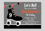 Roller Skating Invitations for Birthday Party Boys Skating Birthday Invitation Boys Roller Skating