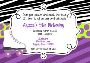Roller Skating Party Invitation Template Free Roller Skating Party Invitation Template