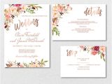 Rose Gold Wedding Invitation Template Rose Gold and Copper Wedding Accents From Etsy