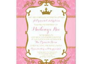 Royal Birthday Invitation Template Free Royal Princess Crown Party Invitation Pink Gold Zazzle Com