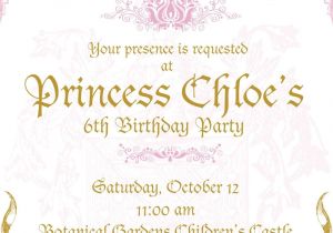 Royal Birthday Invitation Template Free Royal Princess Invitations Digital Download Invitations