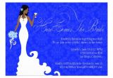 Royal Blue and Silver Bridal Shower Invitations Chic Royal Blue Silver Damask Here Comes the Bride 5×7