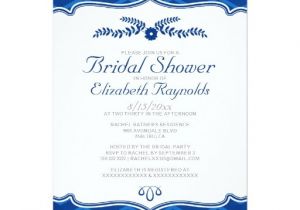 Royal Blue Bridal Shower Invitations Royal Blue Zigzag Bridal Shower Invitations Zazzle