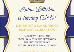 Royal Party Invitation Template Royal Birthday Invitation Template Free First Birthday