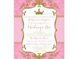 Royal Party Invitation Template Royal Princess Crown Party Invitation Pink Gold Zazzle Com