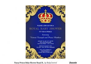 Royal Prince Baby Shower Invitations Fancy Prince Baby Shower Royal Blue 6 5×8 75 Paper