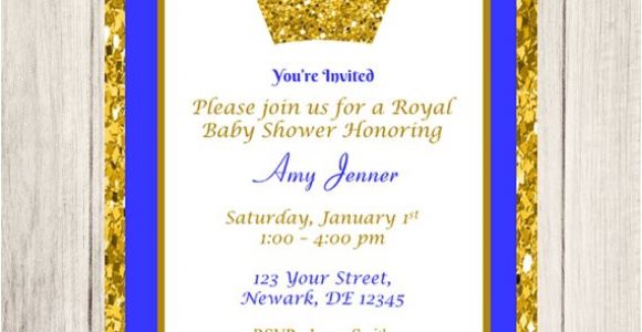 Royal Prince Baby Shower Invitations Prince Baby Shower Invitation Royal Prince Baby Shower