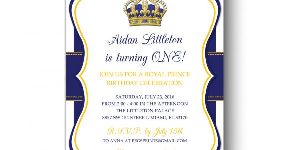 Royal Prince Birthday Invitation Template Free Royal Prince Birthday Invitation Printable Prince Birthday