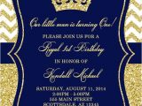 Royal themed Party Invitations Prince Birthday Party Invitation Royal Blue Gold Birthday