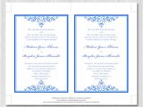 Royal Wedding Invitation Template Free Royal Blue Wedding Invitation Template Editable Microsoft