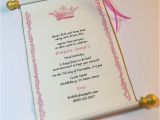 Royal Wedding Invitation Template Free Royal Princess Invitation Scroll In Pink and Gold