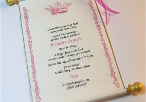 Royal Wedding Invitation Template Free Royal Princess Invitation Scroll In Pink and Gold