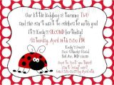 Rsvp Birthday Invitation Sample Ladybug 2nd Birthday Invitation Wording Font Rsvp