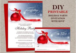 Rsvp Birthday Invitation Template Items Similar to Christmas Party Invitation with Rsvp Card