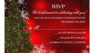 Rsvp Christmas Party Invitation Festive Sparkle Xmas Tree Christmas Party Rsvp 3 5" X 5