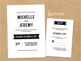 Rsvp Wedding Invitation Template Clean Fonts Printable Wedding Invitation Template and