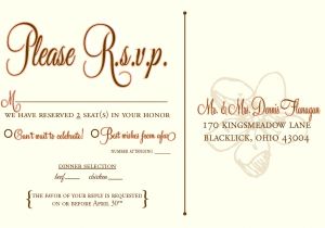 Rsvp Wedding Invitation Template Designs by N Wedding Rsvp Postcards
