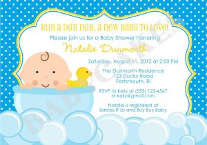 Rubber Duck Baby Shower Invites Rubber Ducky Baby Shower Invitation Diy Print Your Own
