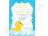 Rubber Duck Baby Shower Invites Rubber Ducky Baby Shower Invitation Invite Sprinkle Boy Blue