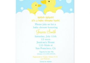Rubber Duck Baby Shower Invites Rubber Ducky Duck Baby Shower Invitation for Girl
