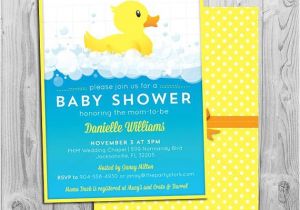 Rubber Ducky Baby Shower Invites Rubber Duck Baby Shower Invitation Printable Rubber Ducky