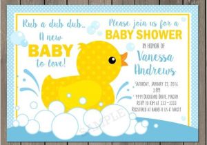 Rubber Ducky Baby Shower Invites Rubber Duck Baby Shower Invitation Rubber Ducky by